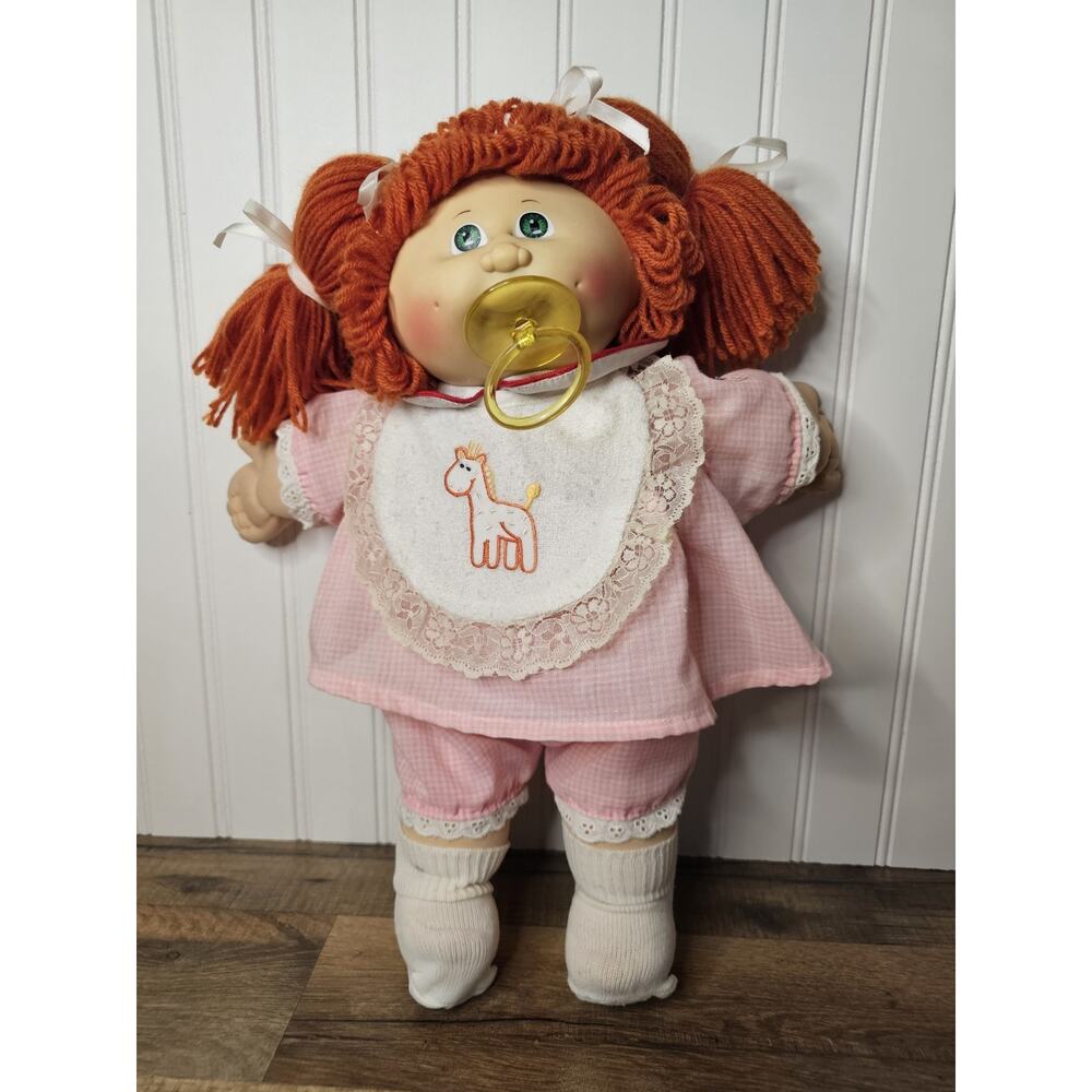 Cabbage Patch Kids 78 82 Pacifier Orange Hair Green Eyes Authentic